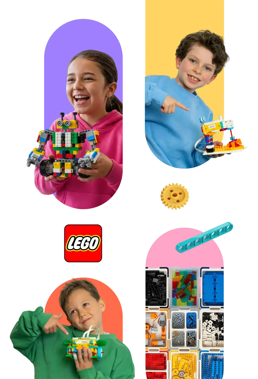 Kinder bauen und programmieren LEGO-Roboter