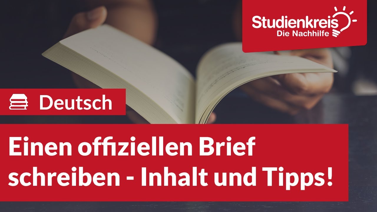 Einen offiziellen Brief schreiben! | Deutsch verstehen mit dem Studienkreis