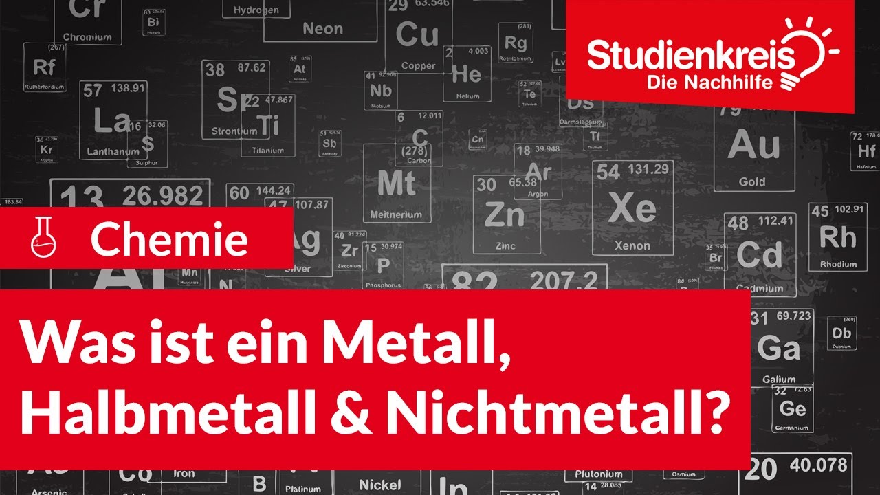 Was ist ein Metall, Halbmetall & Nichtmetall? | Chemie verstehen mit dem Studienkreis